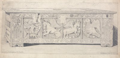 Chest in Dersingham Church, Norfolk by John Sell Cotman